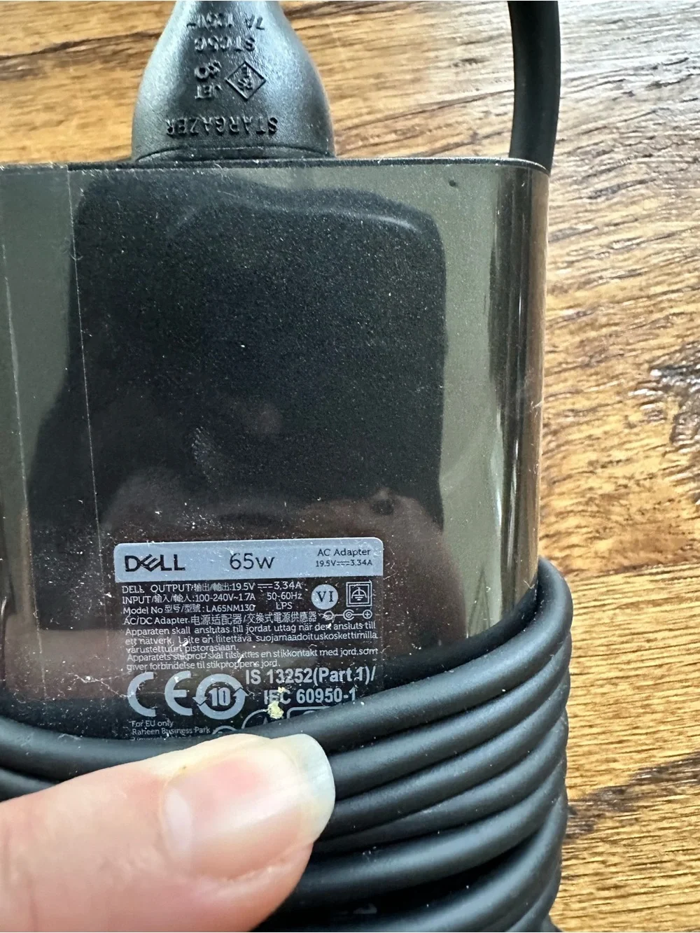 Dell Black Power laptop charger 65w